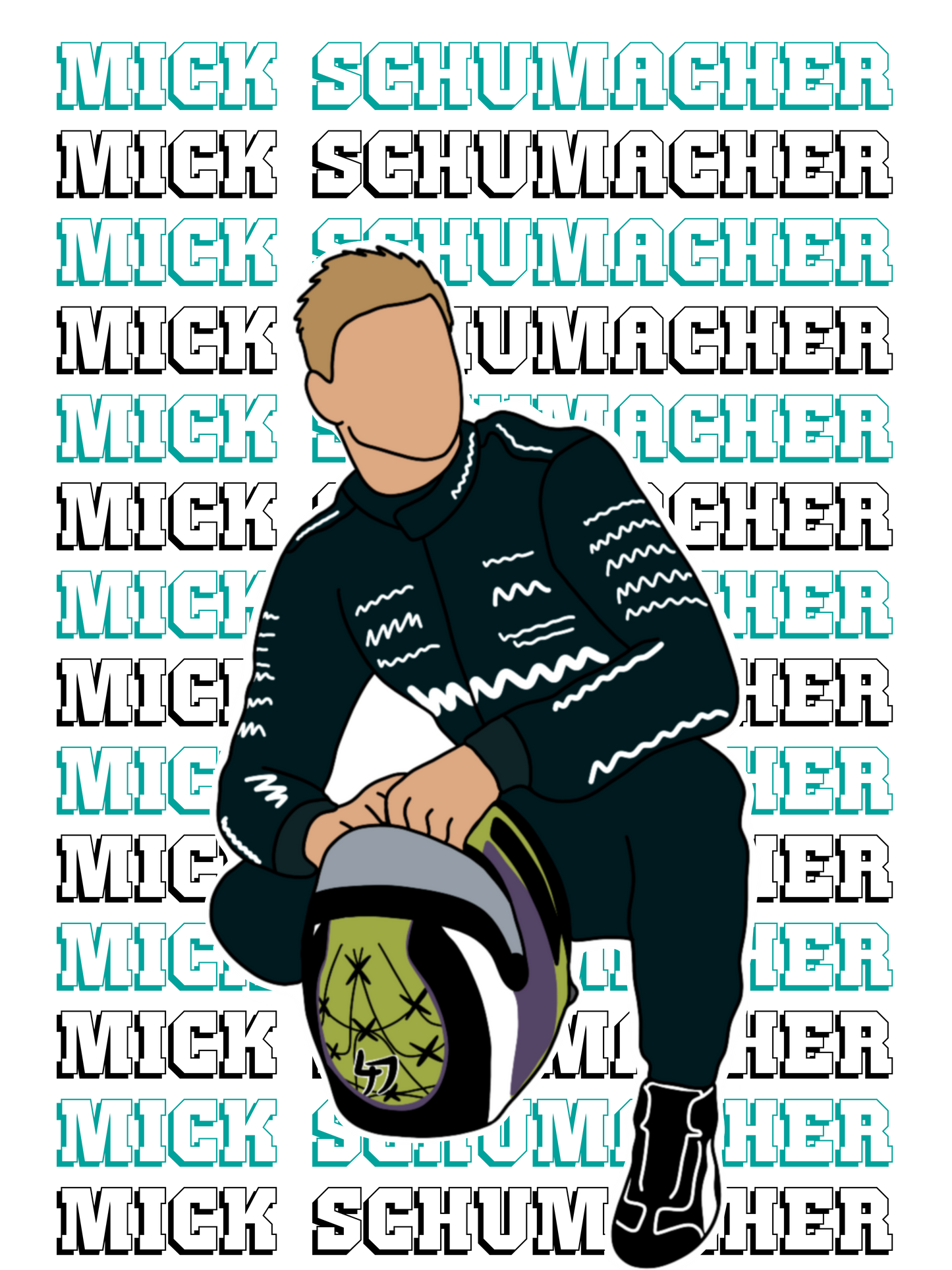 Mick Schumacher - Mercedes Full Design Phone Case