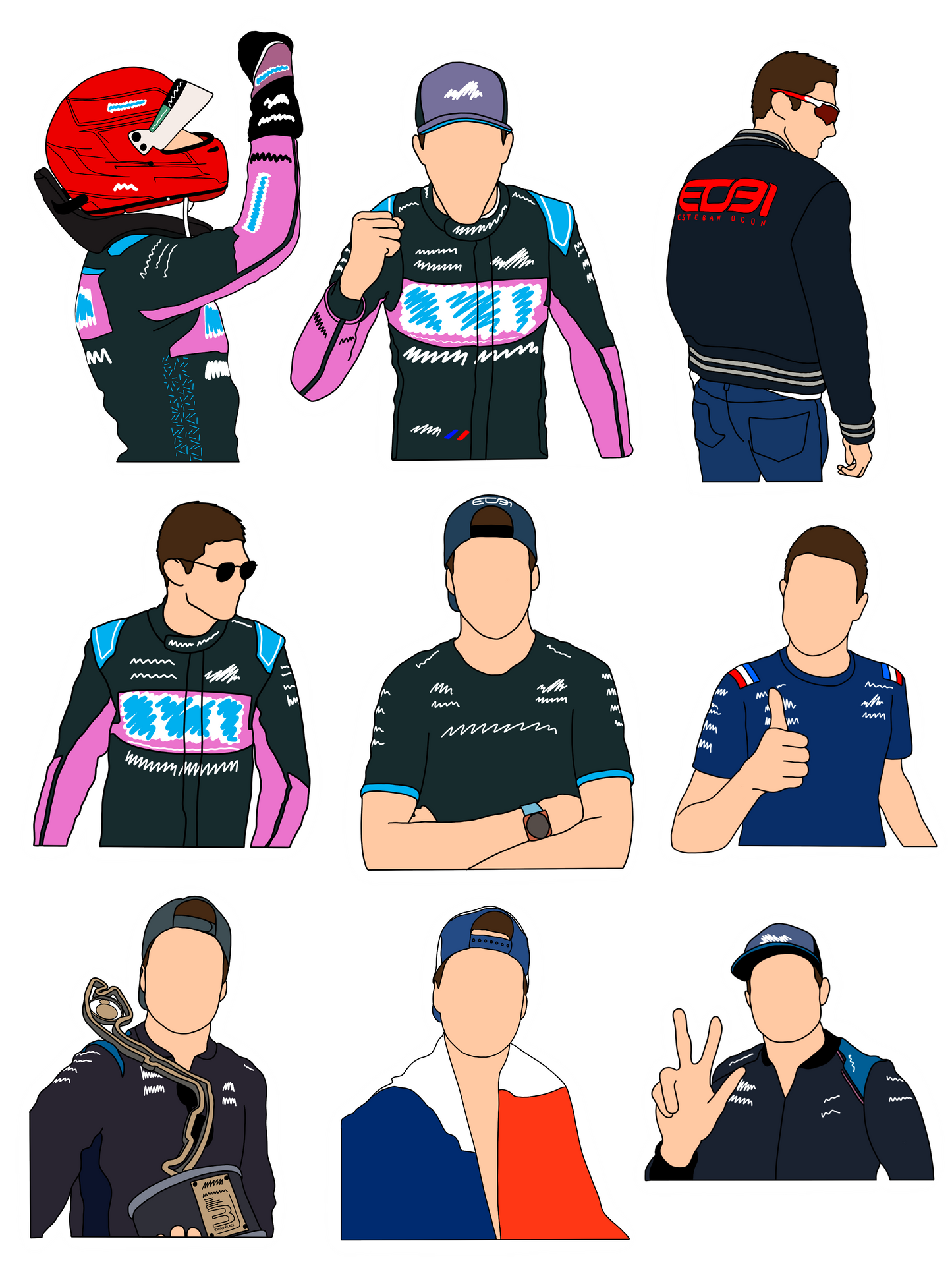 Esteban Ocon Sticker