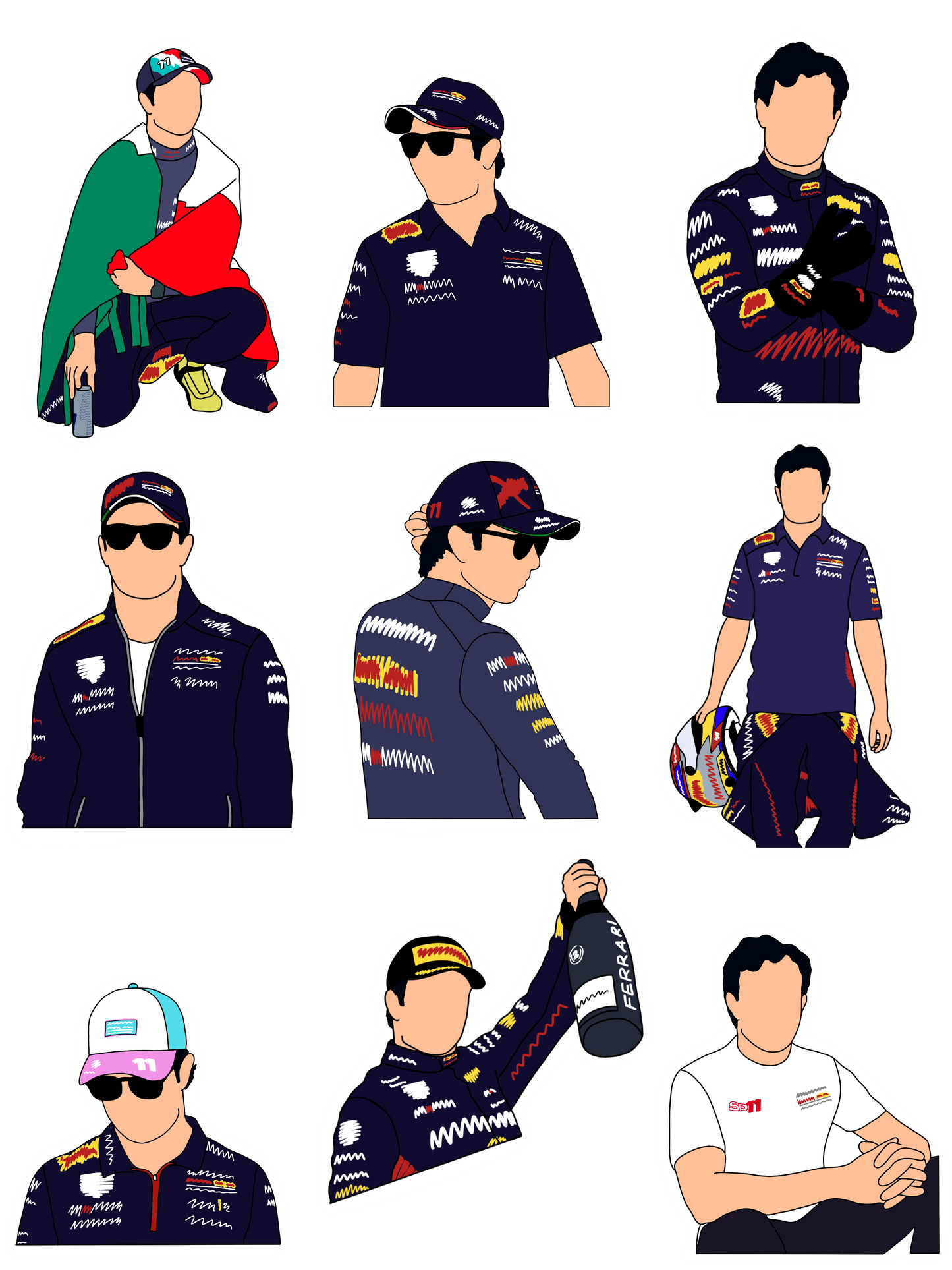 Sergio Perez Sticker