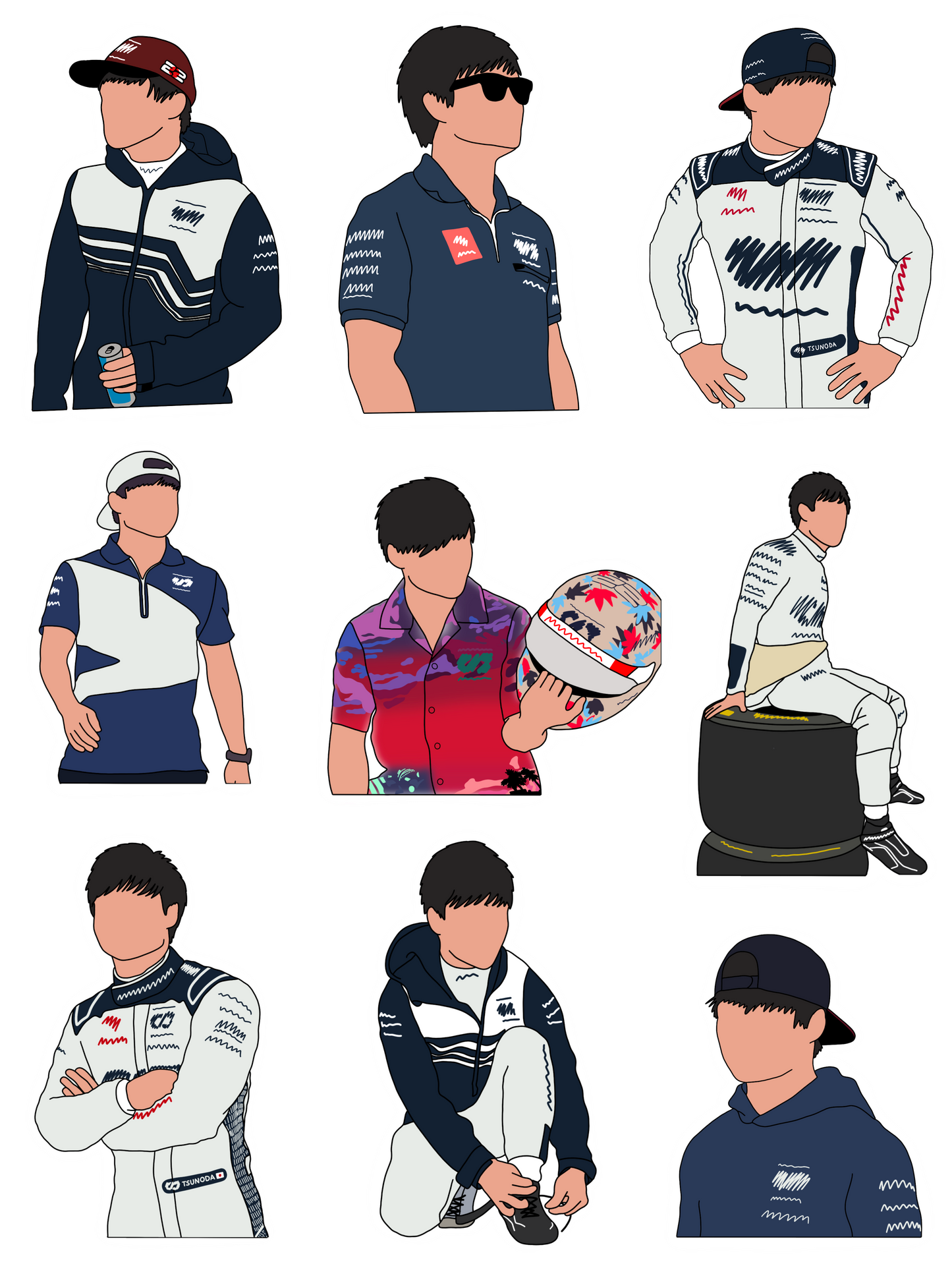 Yuki Tsunoda Sticker